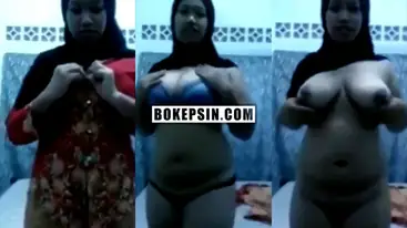 Tante Jilbab Bohay Dihajar Ganas Sampe Becek